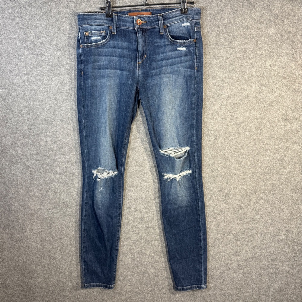 JOES JEANS Womens Size 28 Blue Denim‎ Skinny Jeans Distressed Ripped